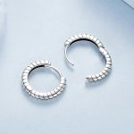 S925 Sterling Silber Oxidierte Schlangenmuster Ohrringe – Bild 4
