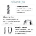 S925 Sterling Silber Oxidierte Schlangenmuster Ohrringe – Bild 5