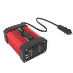 Gurxun Dual USB + Dual Type-C Ladeanschluss Modifizierter Rechteckwellen-Auto-Wechselrichter, DC12V To AC110V Dual US Plug, DC12V to AC220V Universal Plug