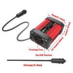 Gurxun Dual USB + Dual Type-C Ladeanschluss Modifizierter Rechteckwellen-Auto-Wechselrichter, DC12V To AC110V Dual US Plug, DC12V to AC220V Universal Plug – Bild 2