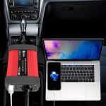 Gurxun Dual USB + Dual Type-C Ladeanschluss Modifizierter Rechteckwellen-Auto-Wechselrichter, DC12V To AC110V Dual US Plug, DC12V to AC220V Universal Plug – Bild 7