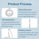 S925 Sterling Silber Elegante Temperament Shell Perle Ohr Haken Ohrring Schmuck – Bild 5