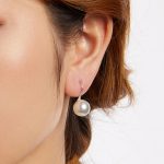 S925 Sterling Silber Elegante Temperament Shell Perle Ohr Haken Ohrring Schmuck – Bild 6