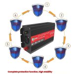 Gurxun 1500W Dual USB Schnellladegerät Dual Digital Display Reiner Sinus Wechselrichter, EU Plug 12V To 220V, US Plug 12V To 110V, Brazil Plug 12V To 110V, Brazil Plug 12V To 220V – Bild 5