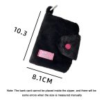 Hisocute Student Plüsch Anhänger Münzbörse Snap Card Case Schlüsselanhänger Kopfhörer Tasche – Bild 3