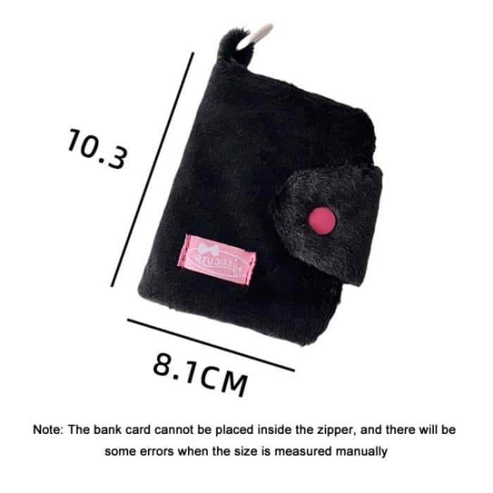 Hisocute Student Plüsch Anhänger Münzbörse Snap Card Case Schlüsselanhänger Kopfhörer Tasche – Bild 3