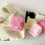 Hisocute Student Plüsch Anhänger Münzbörse Snap Card Case Schlüsselanhänger Kopfhörer Tasche – Bild 7