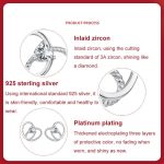 S925 Sterling Silber Platinierte Herzförmige Ohrringe – Bild 5