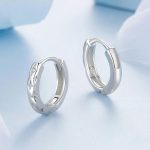 S925 Sterling Silber Intarsien mit Zirkon Vierzackigen Stern Ohrringe – Bild 3