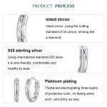 S925 Sterling Silber Intarsien mit Zirkon Vierzackigen Stern Ohrringe – Bild 5