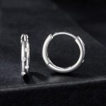 S925 Sterling Silber Platinierte Moissanit Ohrringe – Bild 2