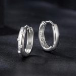 S925 Sterling Silber Platinierte Moissanit Ohrringe – Bild 3