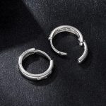 S925 Sterling Silber Platinierte Moissanit Ohrringe – Bild 4