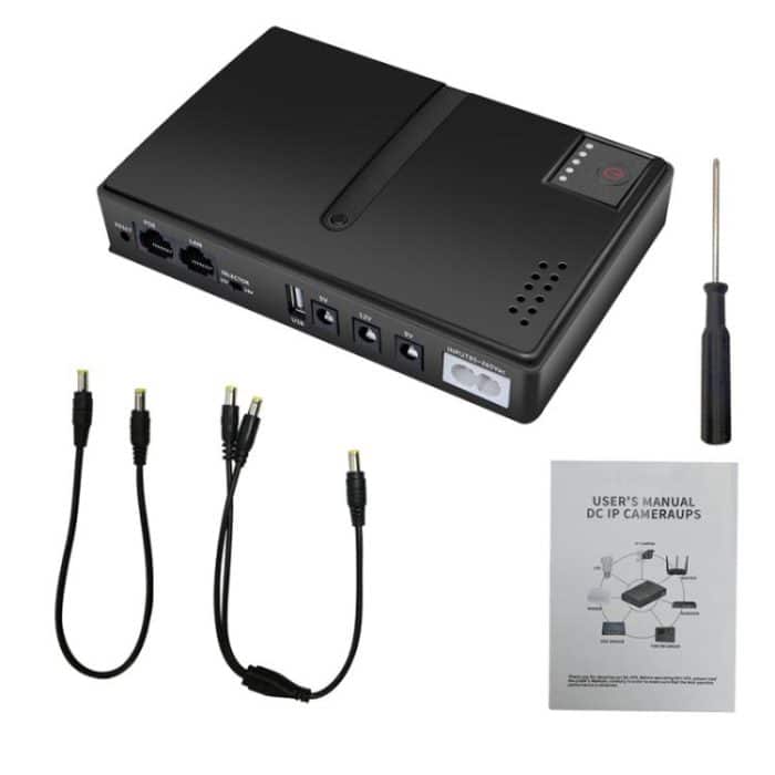 Unterbrechungsfreie Stromversorgung mit DC-Ausgang 5 V/9 V/12 V für Router, Modem, Überwachungskamera, Mobiltelefon, EU Plug, US Plug – Bild 1