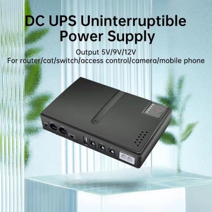 Unterbrechungsfreie Stromversorgung mit DC-Ausgang 5 V/9 V/12 V für Router, Modem, Überwachungskamera, Mobiltelefon, EU Plug, US Plug – Bild 2