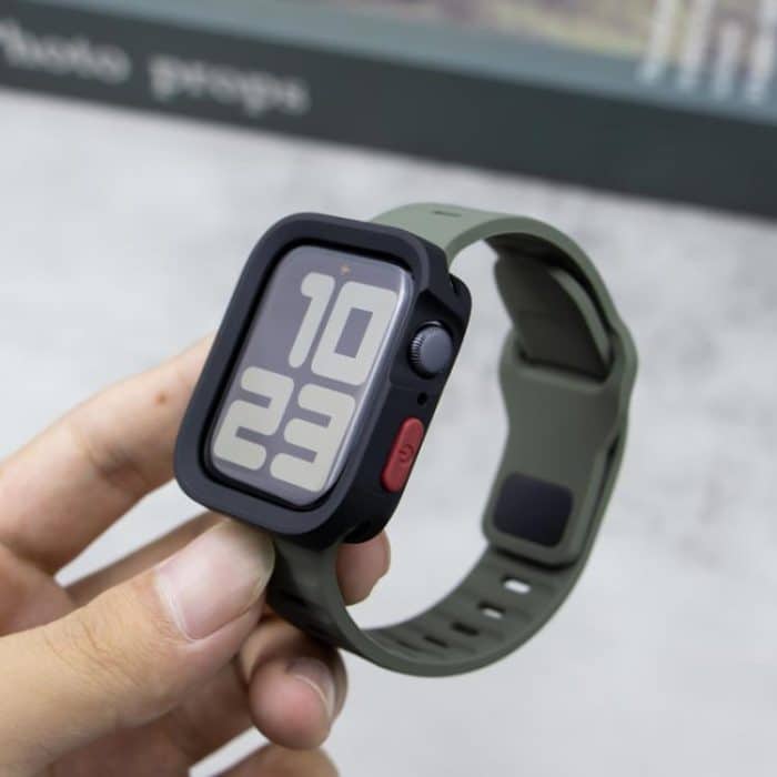 Sport Loop Silikon-Uhrenarmband + TPU-Schutzhülle im Set, For Apple Watch S10 42mm, For Apple Watch S10 46mm, For Apple Watch Ultra 49mm, For Apple Watch 44/45mm, For Apple Watch 40/41mm – Bild 8