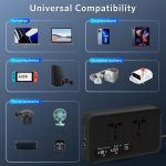 Gurxun Dual Digital Display Auto Wechselrichter mit 2 USB + 2 Typ-C Ports, Universal Plug 220V, Universal Plug 110V, Brazil Plug 220V, Brazil Plug 110V, US Plug 110V – Bild 6