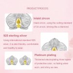 S925 Sterling Silber Platinierte Vivid Butterfly Orchid Ohrringe – Bild 5