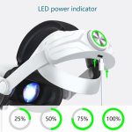 Für Meta Quest 2 VR RGB-Kopfband, verstellbares Kopfband, eingebauter 8000-mAh-Akku, For Meta Quest 2 (Gaming White), For Meta Quest 2 (Gaming Black), For Meta Quest 2 (White) – Bild 6