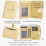 Baellerry N3256 Damen-Kurzbrieftasche, einfaches, zweifach faltbares Münzfach mit Reißverschluss, weiche Lederschnalle, Geldklammer – Bild 6