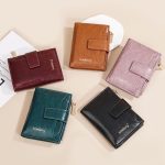 Baellerry N5122 Damen-Kurzgeldbörse, geöltes gewachstes Leder, Reißverschluss, Münzbörse – Bild 2