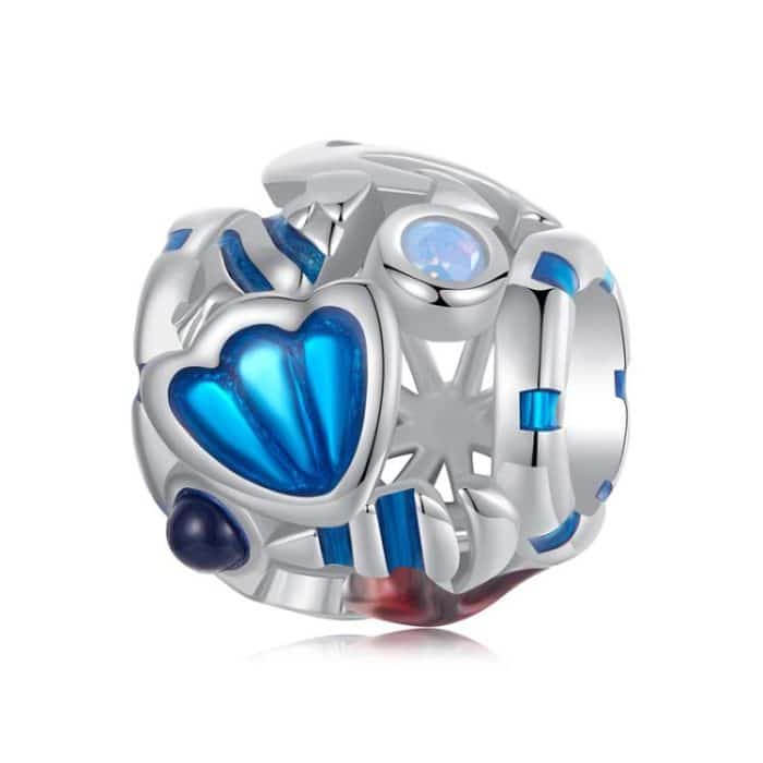 S925 Sterling Silber Platin-plattierte Meeresmuschel Kreatur Hohl DIY Perlen – Bild 1