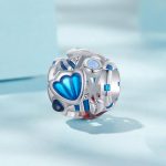 S925 Sterling Silber Platin-plattierte Meeresmuschel Kreatur Hohl DIY Perlen – Bild 2