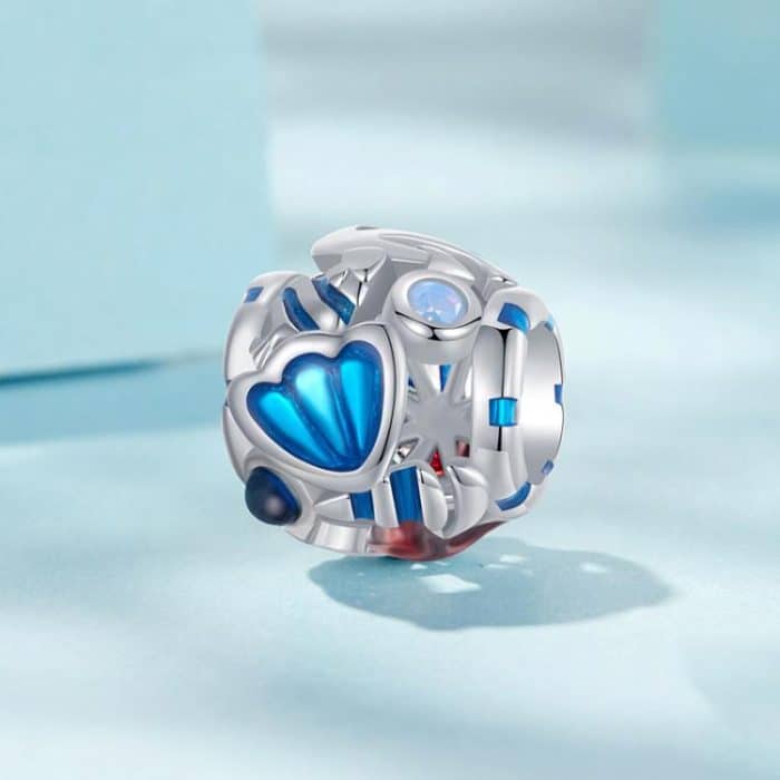 S925 Sterling Silber Platin-plattierte Meeresmuschel Kreatur Hohl DIY Perlen – Bild 2