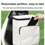 Wasserdichte Regenmantel-Aufbewahrungstasche für den Helm vorne für Elektrofahrzeuge, White, Black, White with Film, Black with Film – Bild 5