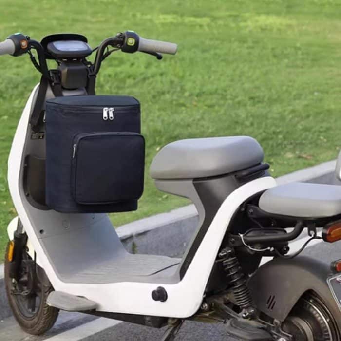 Wasserdichte Regenmantel-Aufbewahrungstasche für den Helm vorne für Elektrofahrzeuge, White, Black, White with Film, Black with Film – Bild 10