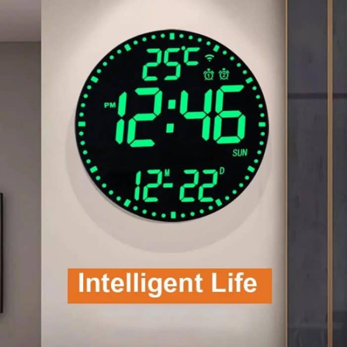 Wifi App Control LED Digital Wall Clock With RGB Light Multi-Functional Alarm Clock – Bild 2