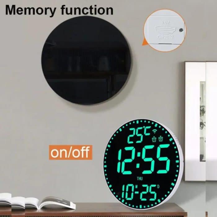Wifi App Control LED Digital Wall Clock With RGB Light Multi-Functional Alarm Clock – Bild 12
