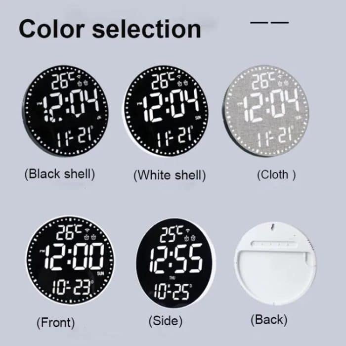 Wifi App Control LED Digital Wall Clock With RGB Light Multi-Functional Alarm Clock – Bild 3