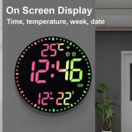 Wifi App Control LED Digital Wall Clock With RGB Light Multi-Functional Alarm Clock – Bild 9