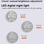 Wifi App Control LED Digital Wall Clock With RGB Light Multi-Functional Alarm Clock – Bild 10