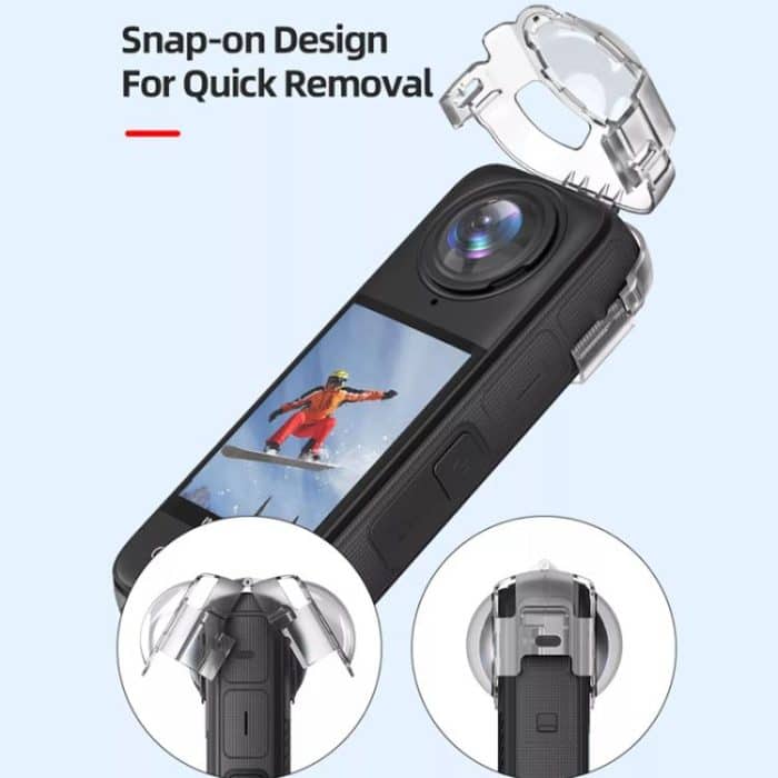 Für Insta360 X4 HEPAIL AC37 Objektiv Anti-Fog Snap-on Schutzspiegel Vorder- und Rückseite Objektivschutz – Bild 3
