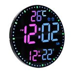 11.6-Inch RGB Wall Clock With Remote Control Multi-Functional Alarm Clock, White+Black, White+Cloth, Black+Black, Black+Cloth, Bamboo+Bamboo, Bamboo+Black, Bamboo+Cloth – Bild 2