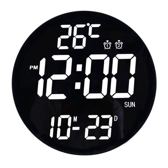 11.6-Inch White Light Wall Clock With Remote Control Multi-Functional Alarm Clock, Black+Black, Black+Cloth, White+Black, White+Cloth, Bamboo+Black, Bamboo+Bamboo, Bamboo+Cloth – Bild 2