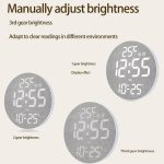 11.6-Inch White Light Wall Clock With Remote Control Multi-Functional Alarm Clock, Black+Black, Black+Cloth, White+Black, White+Cloth, Bamboo+Black, Bamboo+Bamboo, Bamboo+Cloth – Bild 6