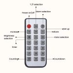 11.6-Inch White Light Wall Clock With Remote Control Multi-Functional Alarm Clock, Black+Black, Black+Cloth, White+Black, White+Cloth, Bamboo+Black, Bamboo+Bamboo, Bamboo+Cloth – Bild 10