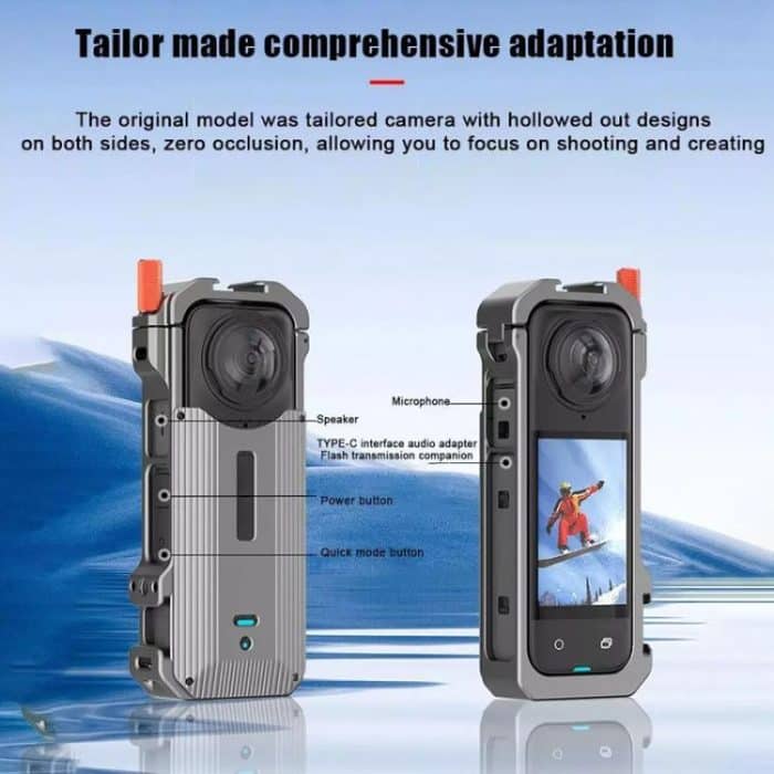 Für Insta360 X4 HEPAIL Metall Wärmeableitung Magnetische Kaninchen Käfig – Bild 4