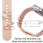 4pcs / Set 22mm Width Smart Watch Silicone Band Decorative Ring Metal Accessories – Bild 7