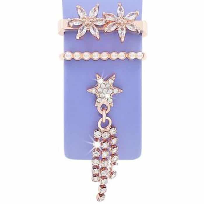 3pcs / Set 22mm Width Smart Watch Silicone Band Decorative Ring Metal Accessories, 1, 2, 3, 4, 5, 6 – Bild 1