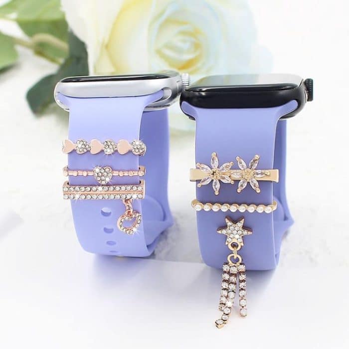 3pcs / Set 22mm Width Smart Watch Silicone Band Decorative Ring Metal Accessories, 1, 2, 3, 4, 5, 6 – Bild 6