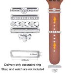 5pcs / Set 20mm Width Smart Watch Silicone Band Decorative Ring Metal Accessories, Gold 1, Silver 2, Rose Gold 3, Rose Gold 4, Silver 5, Rose Gold 6, Gold 7, Rose Gold 8, Gold 9 – Bild 3