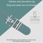 6pcs / Set Smart Watch Silicone Band Decorative Ring Metal Accessories, A, B, C, D, E, F, G, H, I, J, K, L, M, N, O, P, Q, R, S, T, U, V, W, X, Y, Z – Bild 3