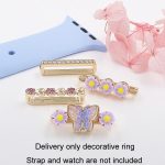 4pcs / Set 22mm Width Smart Watch Butterfly Flower Band Decorative Ring Metal Accessories, 1, 2, 3, 4 – Bild 4