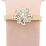 21mm Width Rotatable Smartwatch Strap Decorative Ring Metal Accessories, Gold Windmill, Purple Flower Ring