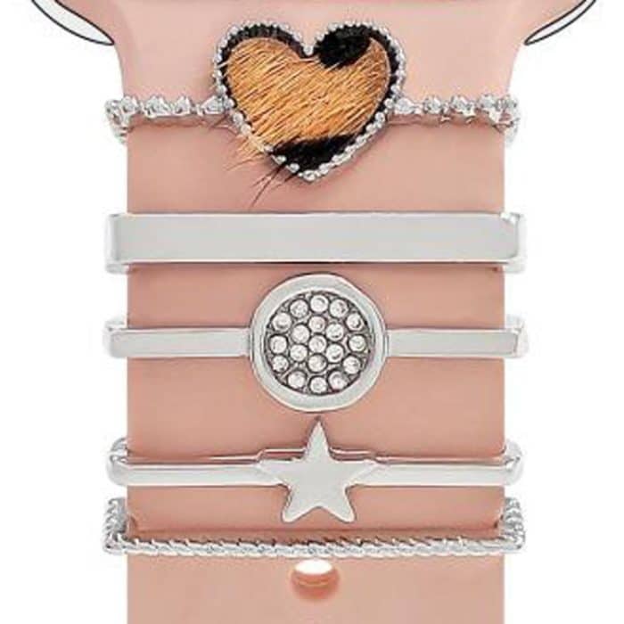 TBD0605871103.jpg 22mm Width Smart Watch Silicone Band Decorative Ring Metal Accessories, Elephant Rose Gold, Elephant Silver, Love Heart Leopard Silver, Love Heart Rose Gold, Butterfly Gold, LOVE Gold, LOVE Silver, Dog Paw Silver, Dog Paw Rose Gold – Bild 1