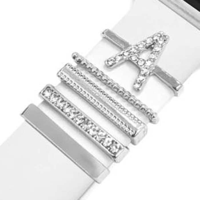 TBD0605871901A.jpg 5pcs / Set 21mm Width Smart Watch Band Letter Decorative Ring Metal Accessories, A, B, C, D, E, F, G, H, I, J, K, L, M, N, O, P, Q, R, S, T, U, V, W, X, Y, Z – Bild 1